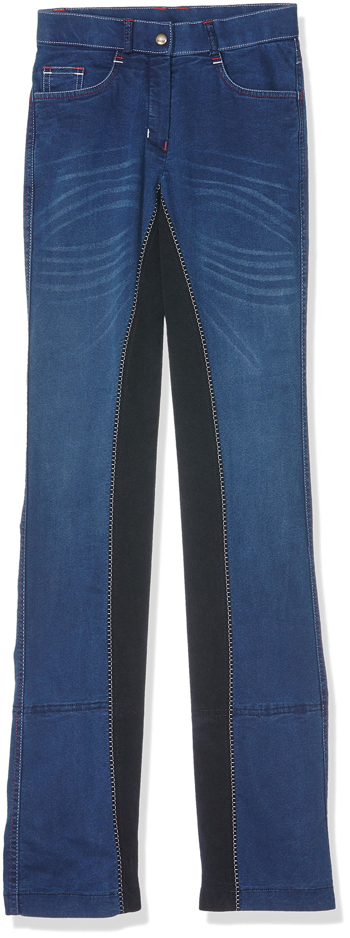 HKM Kinder Jodhpur Reithose Summer Denim Jeansblau/dunkelblau 140 Jeansblau/Dunkelblau, 140 Jeansbla