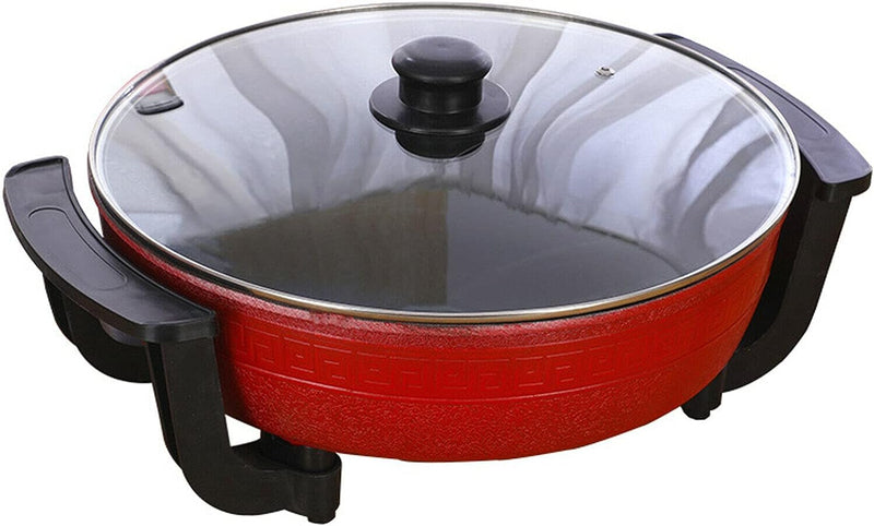 Shabu Hot Pot Feuertopf mit Trennwand und Deckel, 6L Chinesischer Shabu Shabu-Topf Hotpot Suppentopf