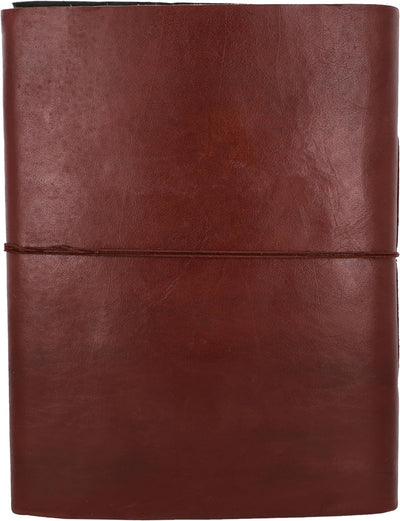 Gusti Fotoalbum Leder - Mila Ledereinband handgeschöpftes Papier Fotobuch Braun
