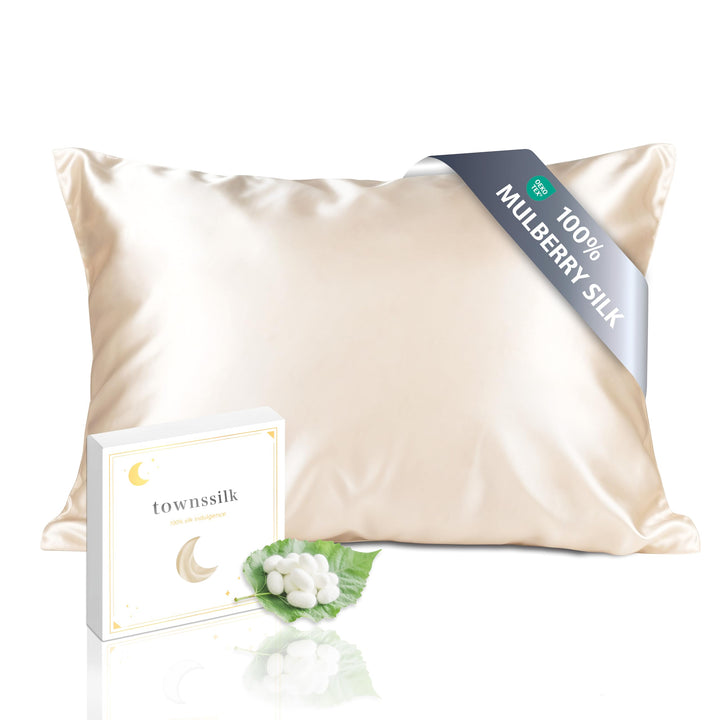 townssilk Beidseitig 100% 19mm Pure Maulbeerseide Kissenbezug für Haar und Haut Gesundheit, 1 Stück