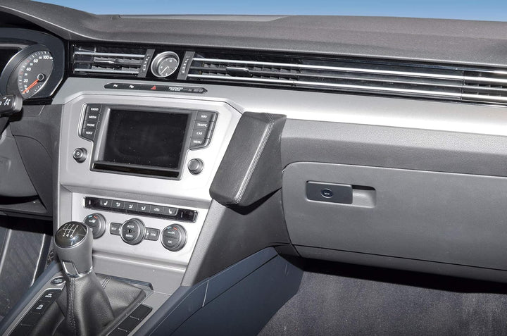 KUDA 1660 Halterung Echtleder schwarz für VW Passat (B8 (3G)) ab 2014 / VW Arteon ab 2017, 1660