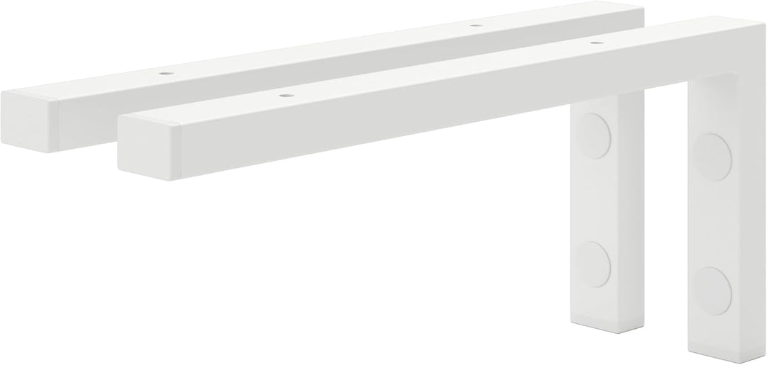 HOLZBRINK 2X Wandkonsole Weiss für Waschtisch, Design und stabil Waschtischhalterung oder Winkel für