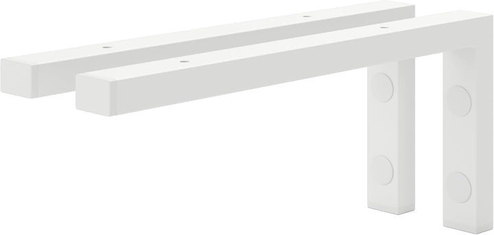 HOLZBRINK 2X Wandkonsole Weiss für Waschtisch, Design und stabil Waschtischhalterung oder Winkel für