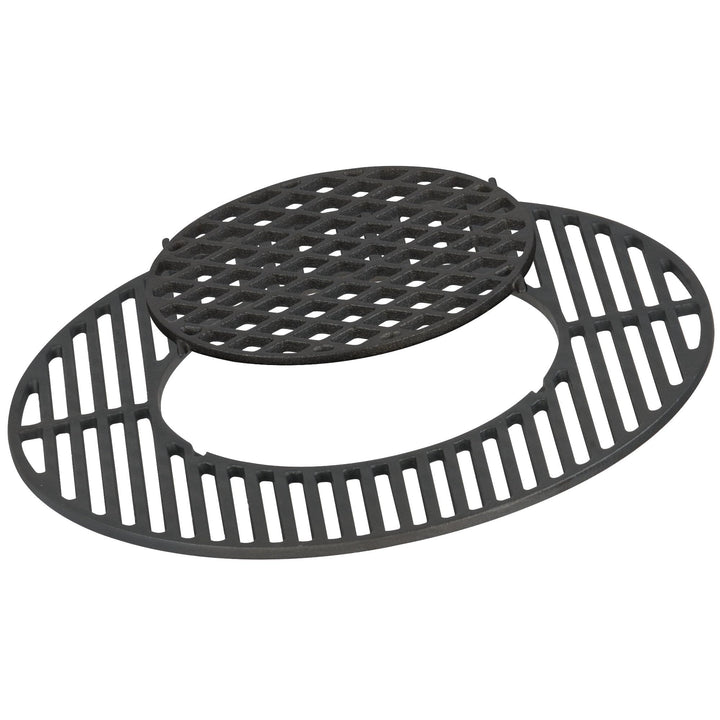 BBQ-Toro Gusseisen Grillrost System Ø 54,5 cm | Sear Grate passend für 57 cm Kugelgrill | Rost-in-Ro