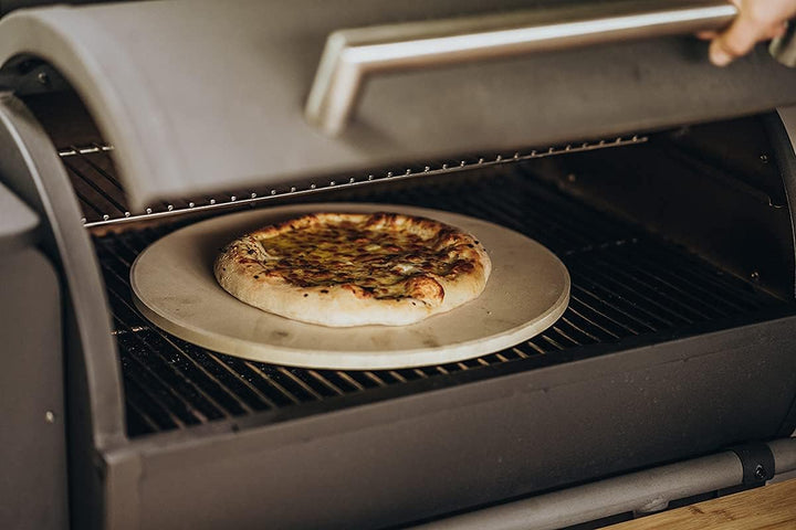MOESTA-BBQ 10374 Pizzastein No. 1 - Rund 41cm Durchmesser - Cordierit Naturstein - Italienischer Gen