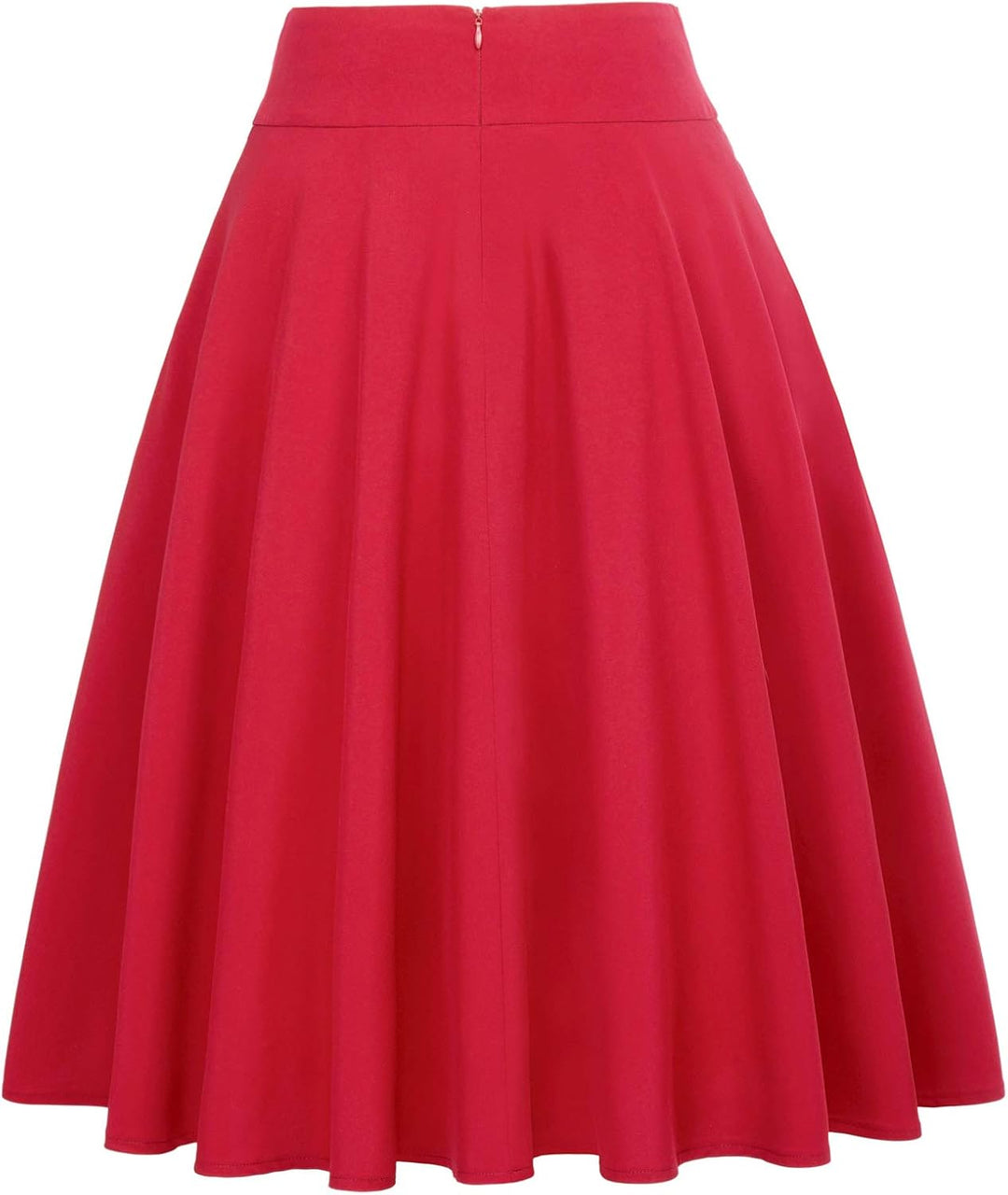 Belle Poque - Damenrock mit hoher Taille und Taschen, ausgestellt, A-Linie, Midi-Rock Bp561-14 XL, B