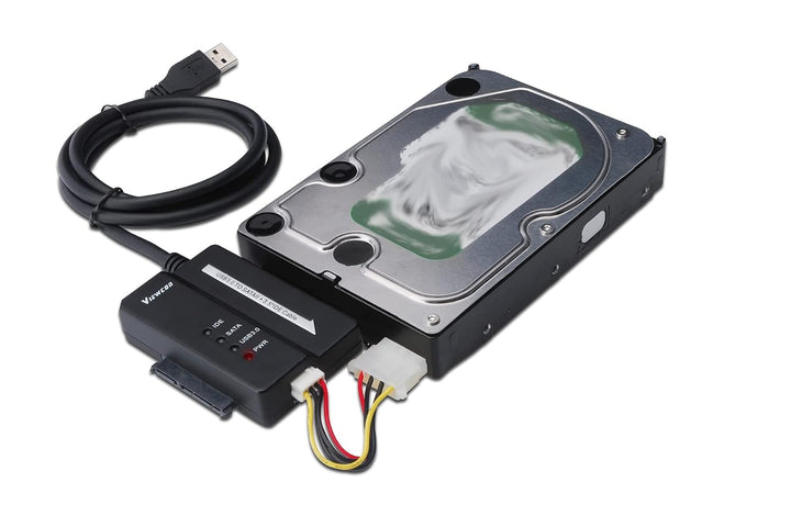DIGITUS Festplatten-Adapterkabel - USB 3.0 zu SATA2/IDE Konverter - für 2,5/3,5" SSDs/HDDs - 5 Gbit/
