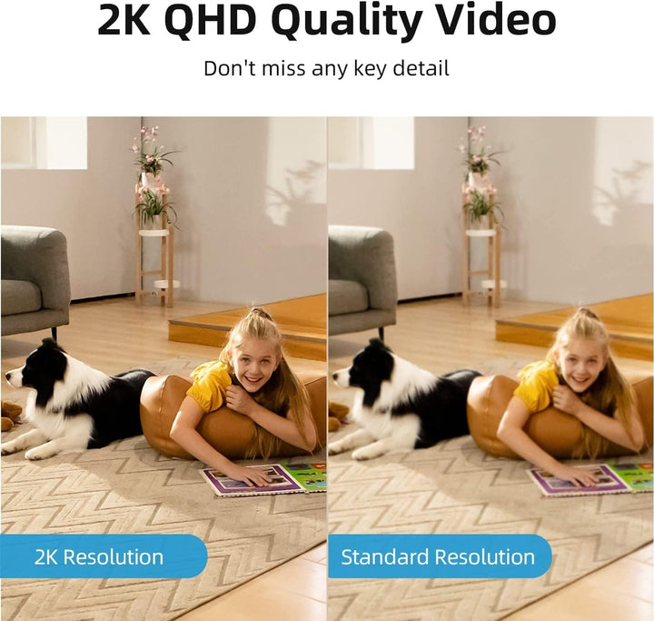 AOSU 4MP Überwachungskamera Innen WLAN Kamera, 360 ° Bewegungsverfolgung, Homekit Kamera mit 5G/2.4G