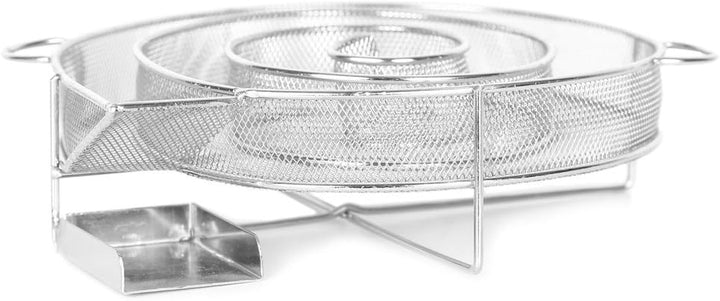 Wiltec BBQ Räucherschnecke aus Edelstahl 16x4,5cm, Brennzeit bis zu 8 h, Kaltraucherzeuger Kaltrauch