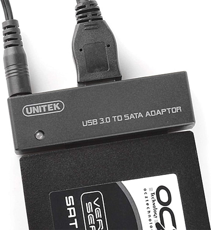 UNITEK SATA zu USB 3.0 Adapter, 6Gbps, Konverter für 2.5/3.5 HDD/SSD Festplatten und Optisches Laufw
