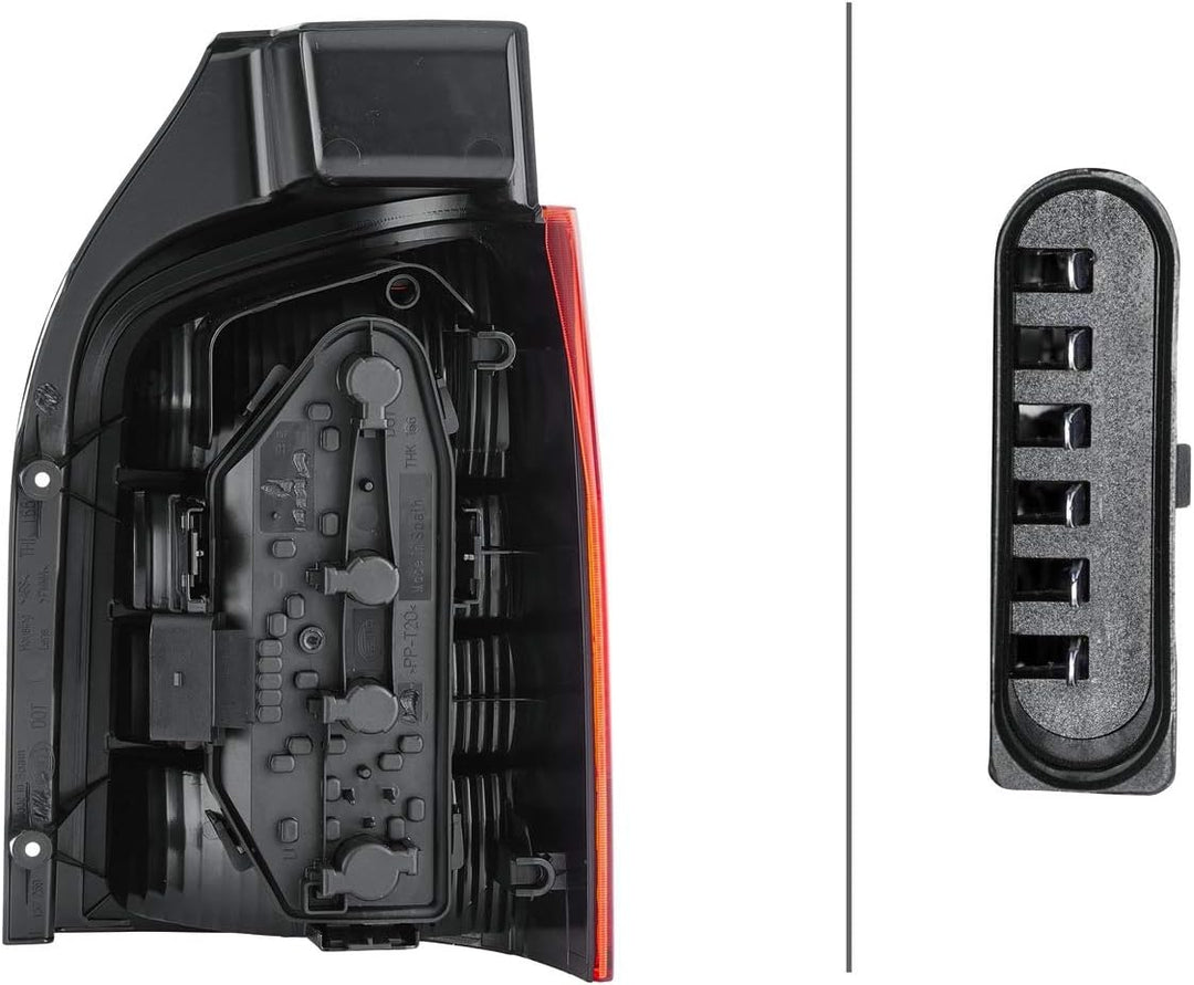 HELLA 2SK 008 579-131 Heckleuchte - Glühlampe - glasklar/rot - links - für u.a. VW T5 (7HB,7HJ,7EB,7