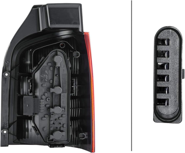 HELLA 2SK 008 579-131 Heckleuchte - Glühlampe - glasklar/rot - links - für u.a. VW T5 (7HB,7HJ,7EB,7