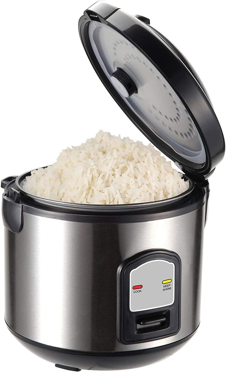 PerfectCook Edelstahl Reiskocher Reisgarer klein, 3in1 Gerät - Reiskocher Risottokocher Gemüsegarer