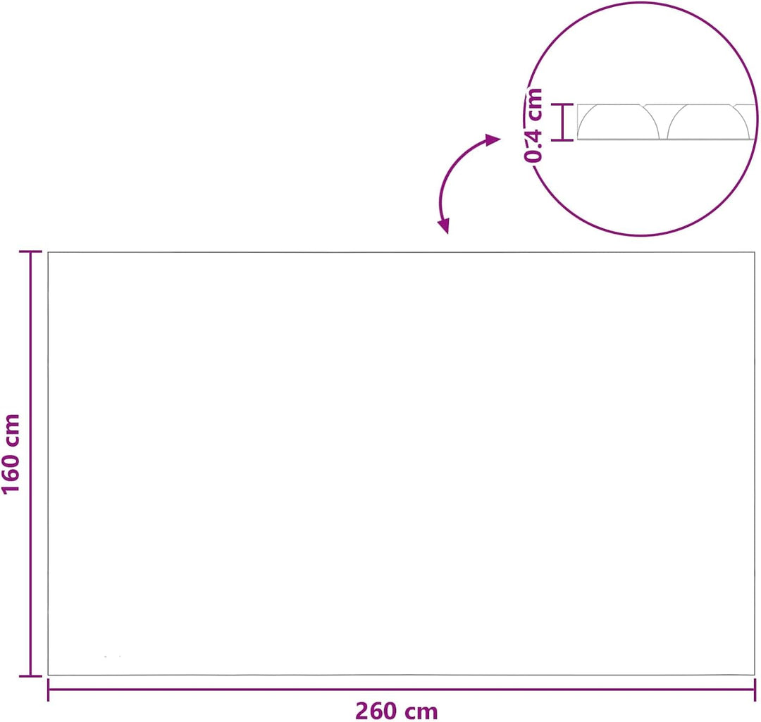 vidaXL Solar Poolabdeckung Hochwertig 260 x 160 cm 200 μm Quadratisch, Quadratische Poolabdeckung, s