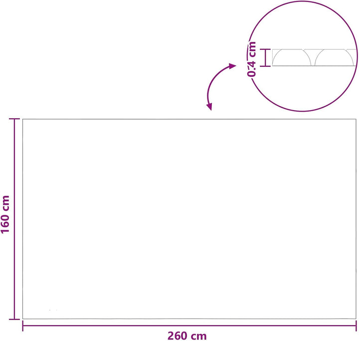 vidaXL Solar Poolabdeckung Hochwertig 260 x 160 cm 200 μm Quadratisch, Quadratische Poolabdeckung, s