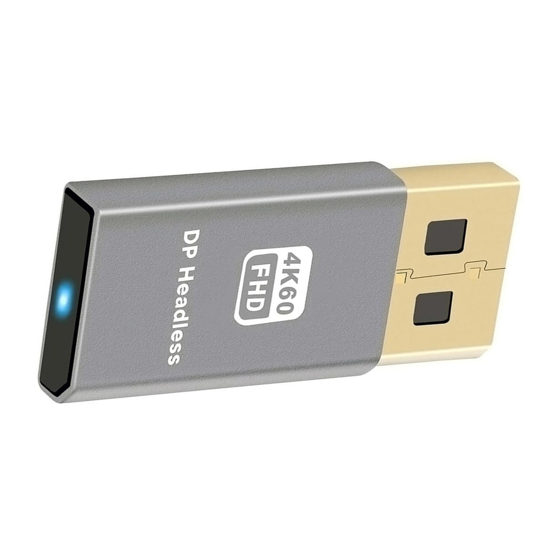 cablecc DP Virtual Display 4K60HZ Dummy-Stecker Headless Ghost Emulator Displayport Aktivadapter Sil