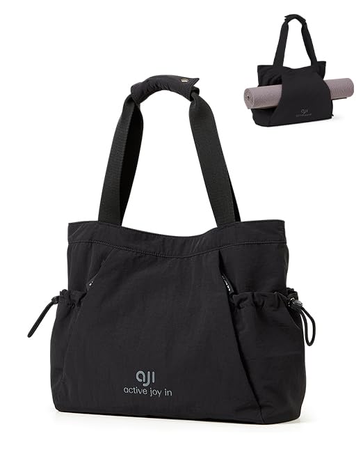 aji Yogatasche, Yoga Tasche mit Nass- und Trockenaufbewahrungstasche und Vielen Fächern, Yogamatte T