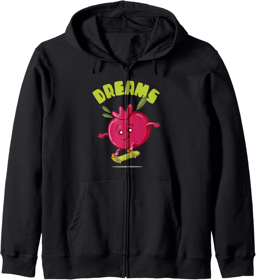 Social Media Cranberry Juice Skateboard Dreams Vibes Kapuzenjacke