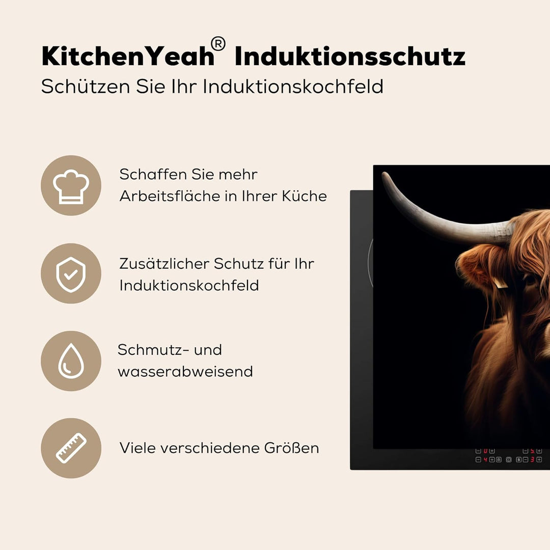Herdabdeckplatte 70x52 cm Einteilig Induktionsmatte Küche Abdeckung Ceranfeld Herd Abdeckplatte Deko