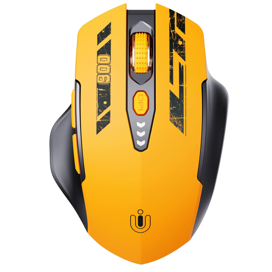 Uineer Bluetooth Maus, Tri-Mode (BT 5.0/4.0+2.4G Hz, sichtbarer Batteriestand, wiederaufladbare ergo