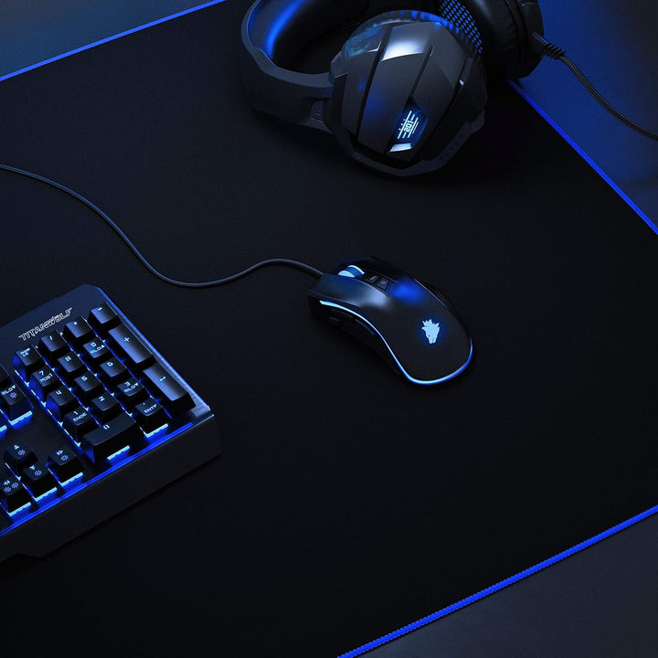 CSL - Übergrösse Mauspad Gaming Titanwolf 1200x600mm - XXXL Mousepad gross mit Motiv - XXXL Tischunt