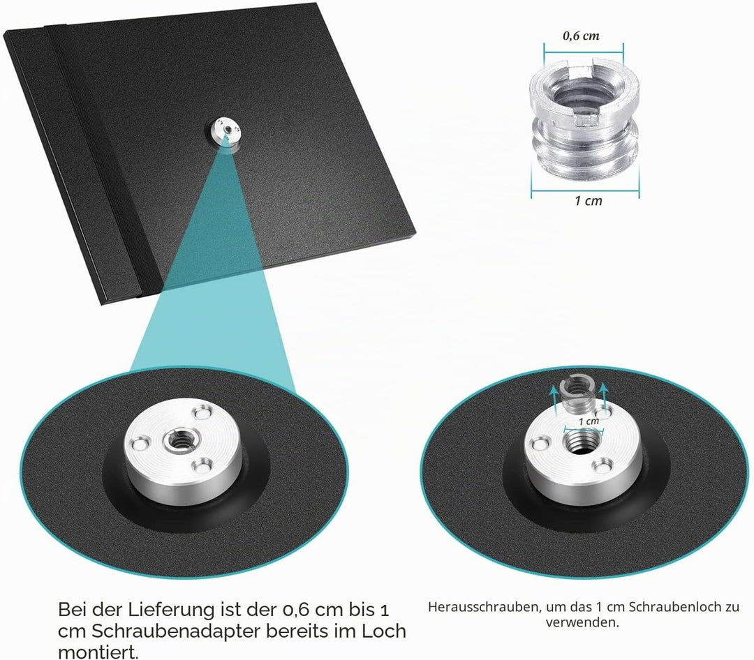 Neewer Laptop Notebook Pallet Projektor Tray Halter für 1/4 "bis 3/8" Schraube Stativhalterung weit
