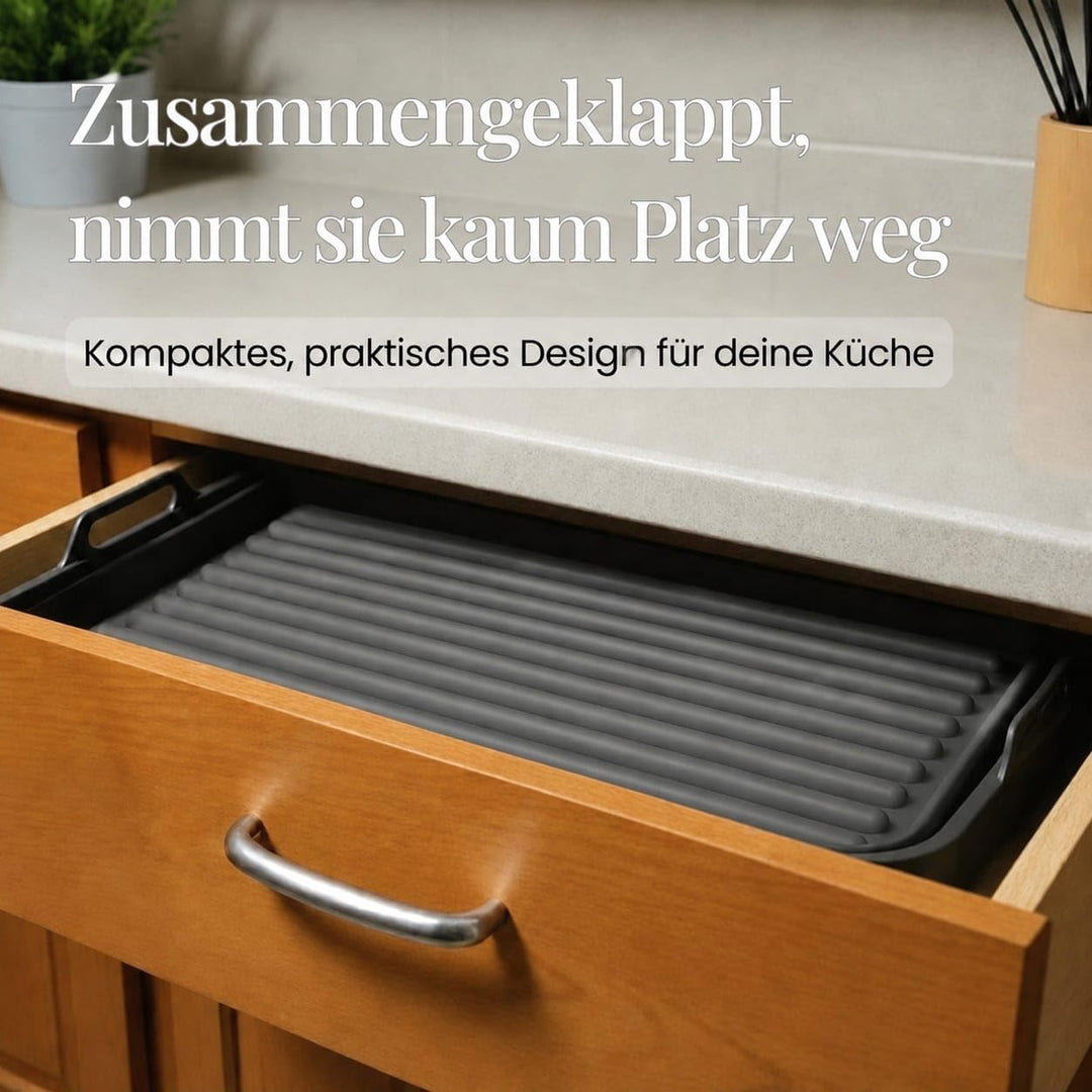 Faltbare Silikonform für Heissluftfritteuse 37x22x7 cm Rechteckig BPA-frei