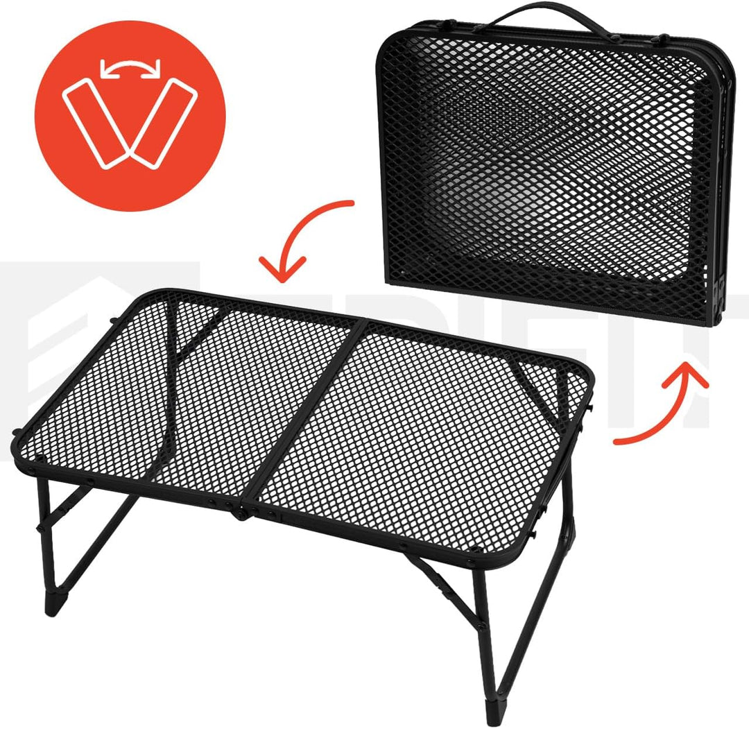 MalTec Wandern Klappbarer Campingtisch in Aluminium FLIP 60 Koffer