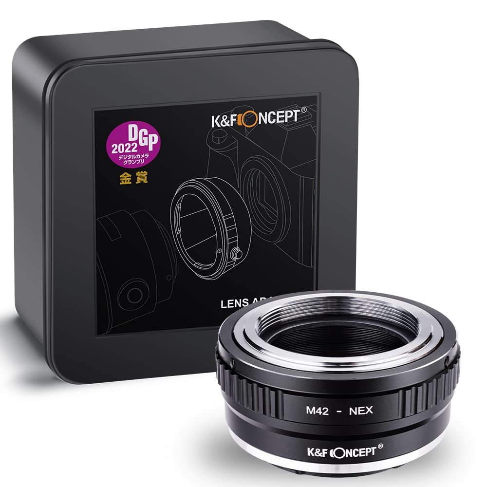 K&F Concept Objektivadapter M42-NEX Fit Objektivadapter zur Montage von Objektiven mit M42-Anschluss