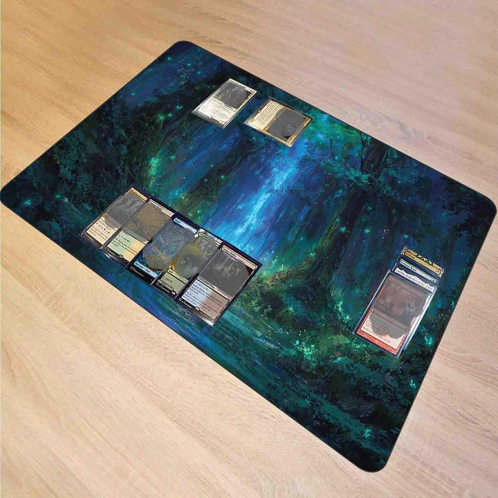 TCG MTG Spielmatte 24 × 14 - Premium-Spielmatte mit genähtem Rand mit glatter Stoffoberfläche und ru