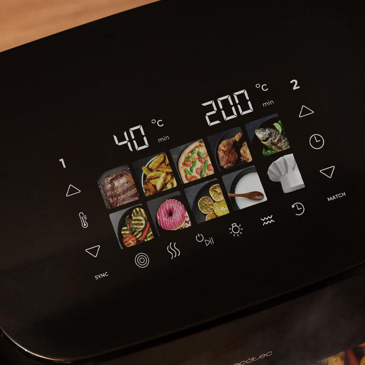Cecotec Heissluftfritteuse ohne Öl - 10L - Grill - Doppelwiderstand - Integrierter Smoker - Air Frye