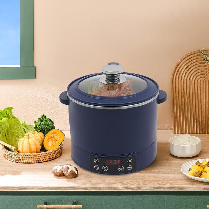 Apriltop 1500W 220V Low Sugar Reiskocher 3L für 1-3 Personen, mit 304 Edelstahl Innentopf, mit Hotpo