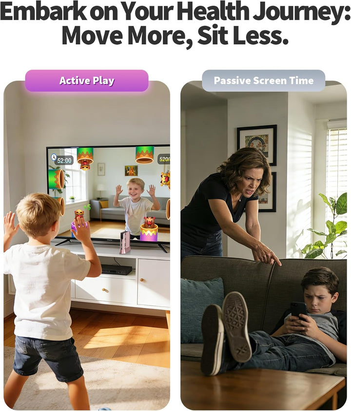 Spielkonsole für Kinder mit Bewegungsspielen, Plug & Play TV-Spielkonsole, ideal für Indoor-Bewegung