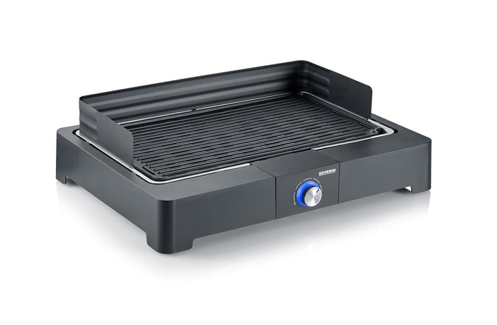 SEVERIN Tischgrill mit Aluminium-Grillplatte für drinnen und draussen, Elektrogrill mit schnellem Gr