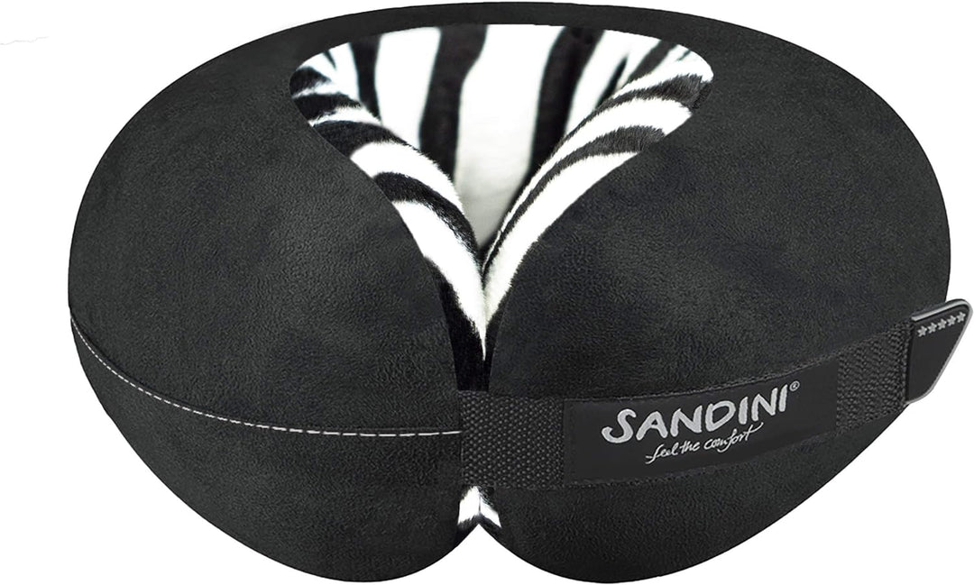 SANDINI TravelFix® Slim Size – Plüsch - Premium Reisekissen Made in EU/Nackenkissen mit ergonomische