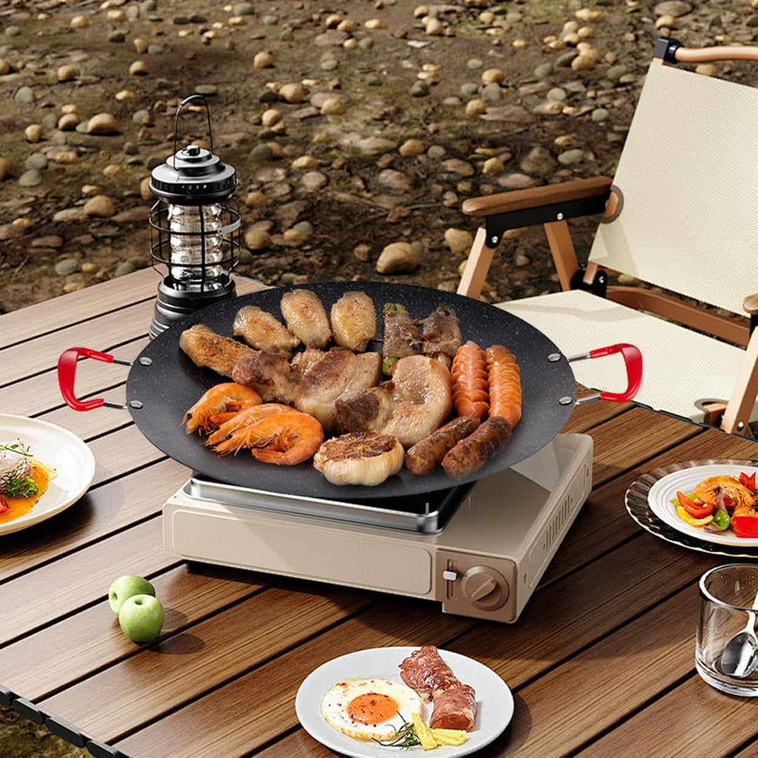 Koreanische Grillpfanne | Campingkocher Grill BBQ Pan | Antihaft BBQ | Grillplatte, Koreanischer Gri