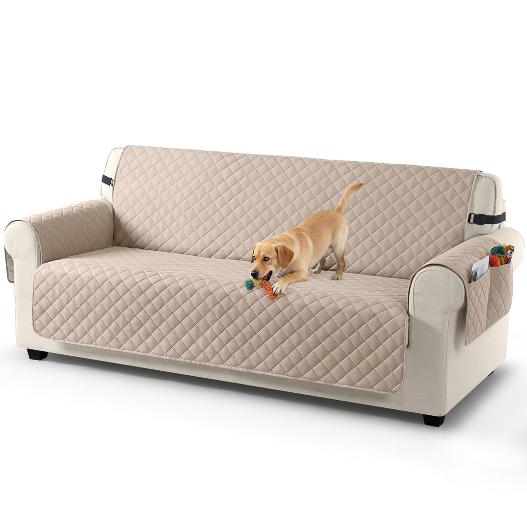 TAOCOCO Sofa Überzug, Sofabezug Wasserdicht Mit Gummiband，Wohnzimmer Anti-Rutsch Gepolsterter Sofasc
