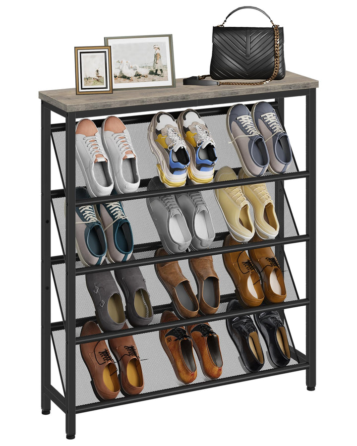 Schuhregal, 5-stufige Schuhablage, Schuhschrank schmal, Schuhständer, Schuhaufbewahrung, Schuh-Organ