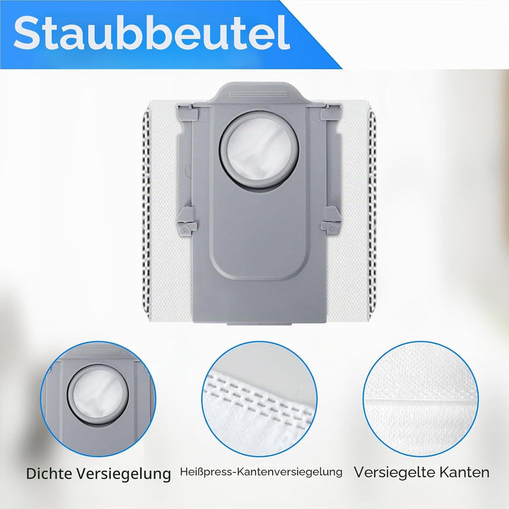 Zubehör Set Ersatz für Roborock Saros 10 Roboter Staubsauger, 1 Rollenbürste, 4 Hepa Filter, 4 Wisch