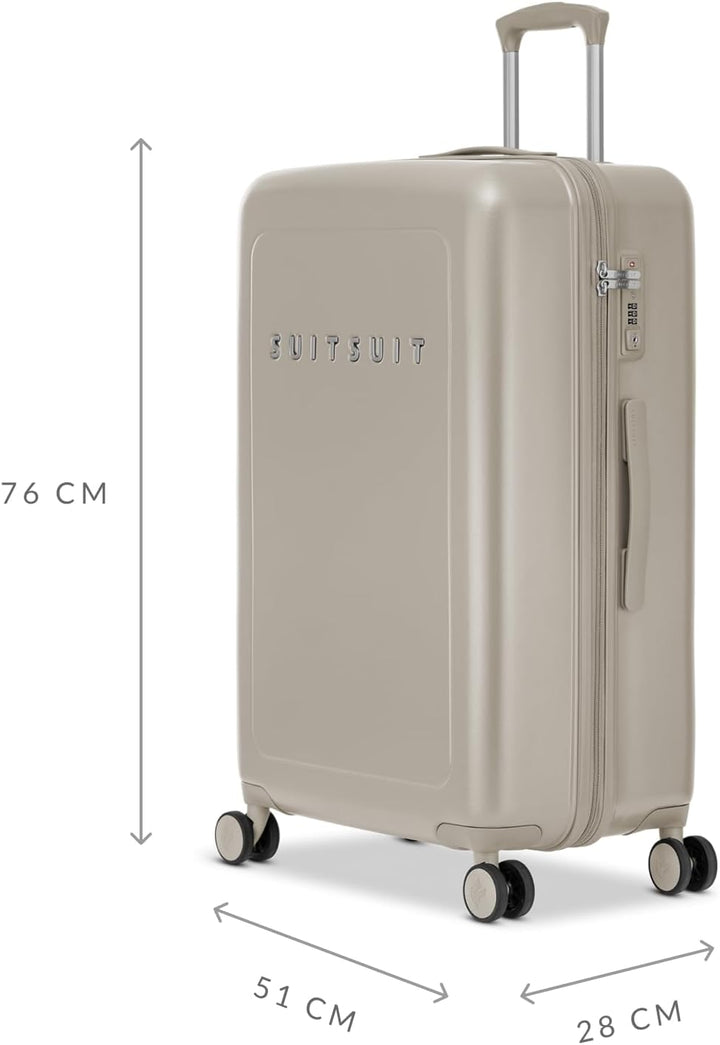 SUITSUIT Koffer Gross 76 cm - Hartschalen Reisekoffer mit Rollen - TSA-Schloss - 82 L - Natura Bleac