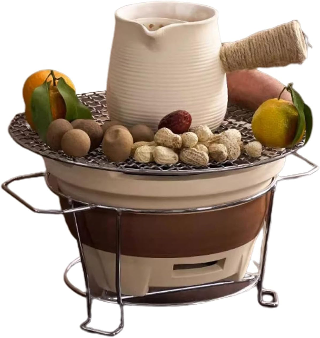 Veeteah BBQ-Grill,Kohleofen - Grillofen zum Kochen von Tee rund um den Herd, Tee-Holzkohleofen für O