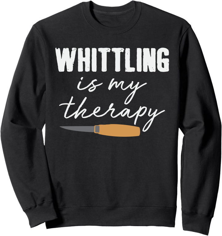 Schnitzen Therapie Spruch Schnitzerei Holzarbeit Sweatshirt
