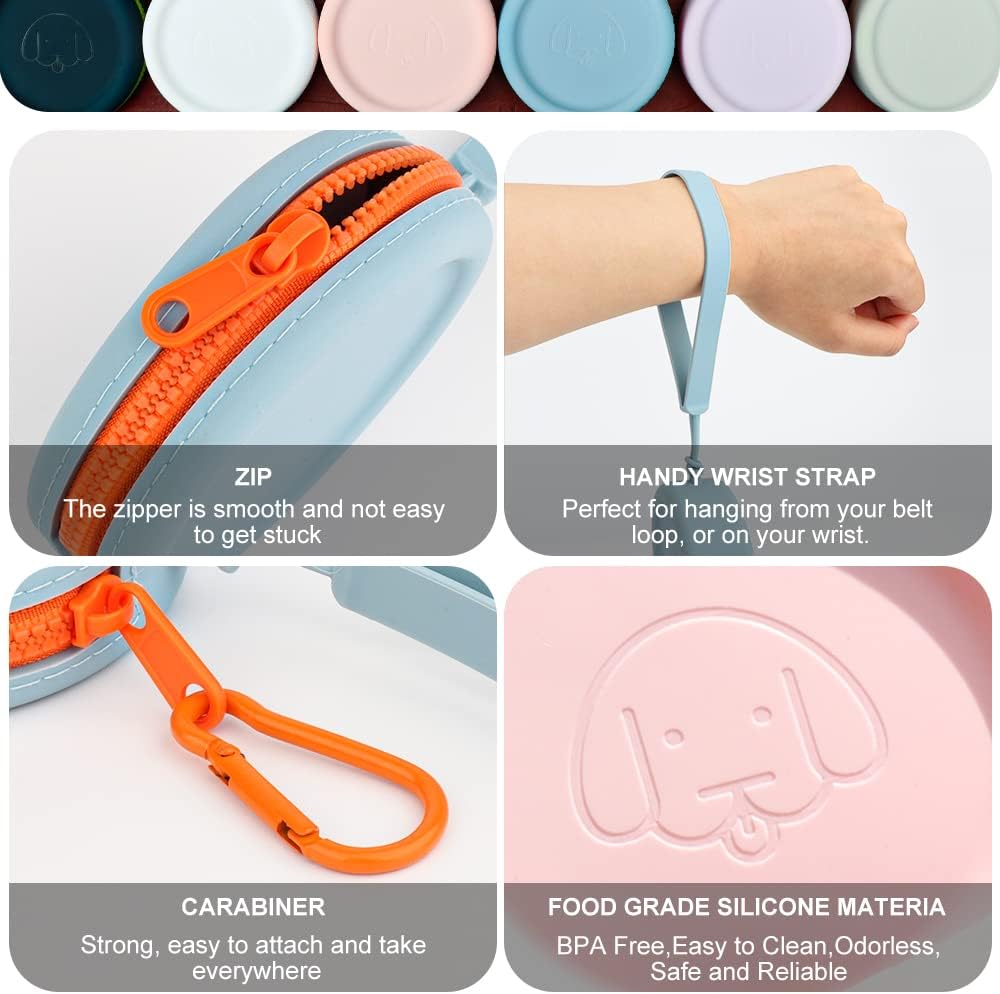 Leckerli-Tasche aus Silikon,2 Stück,Futtertasche für Hundetraining,Hundezubehör,Taschengrösse,leicht