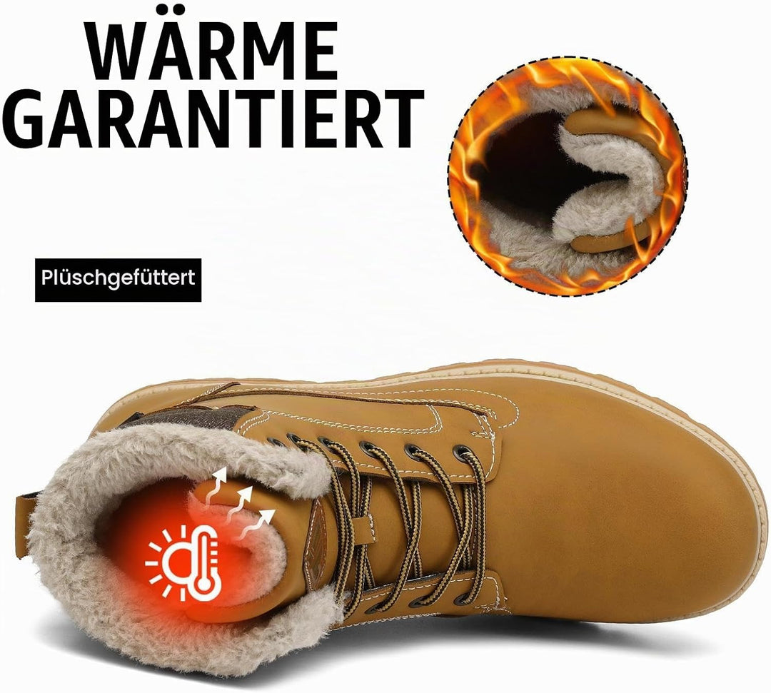 Mishansha Unisex Winterschuhe Herren Warme Gefütterte Winterstiefel Damen Wasserabweisend Wanderschu