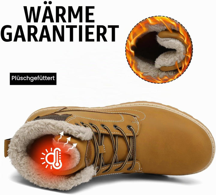 Mishansha Unisex Winterschuhe Herren Warme Gefütterte Winterstiefel Damen Wasserabweisend Wanderschu