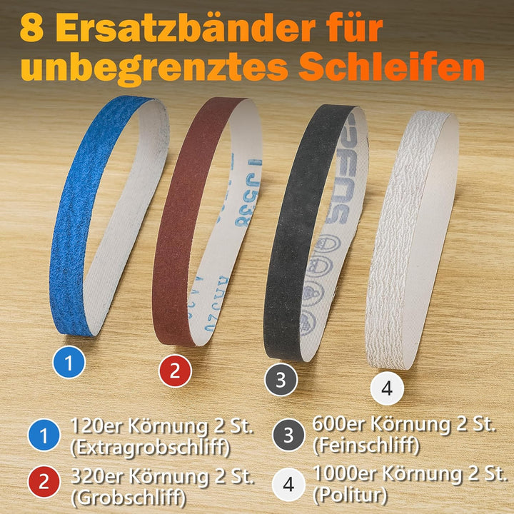 Band Messerschärfer elektrisch TG2002 - Der Profi Messerschleifer für konvexen Meister-Schliff mit 4