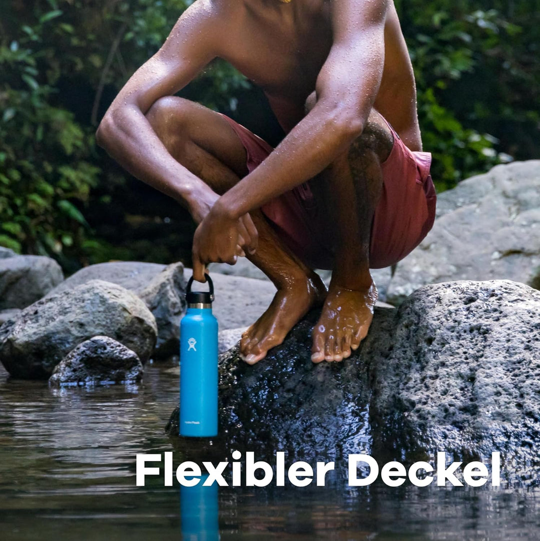 HYDRO FLASK - Trinkflasche 621ml (21oz) - Isolierte Wasserflasche aus Edelstahl - Sportflasche mit a