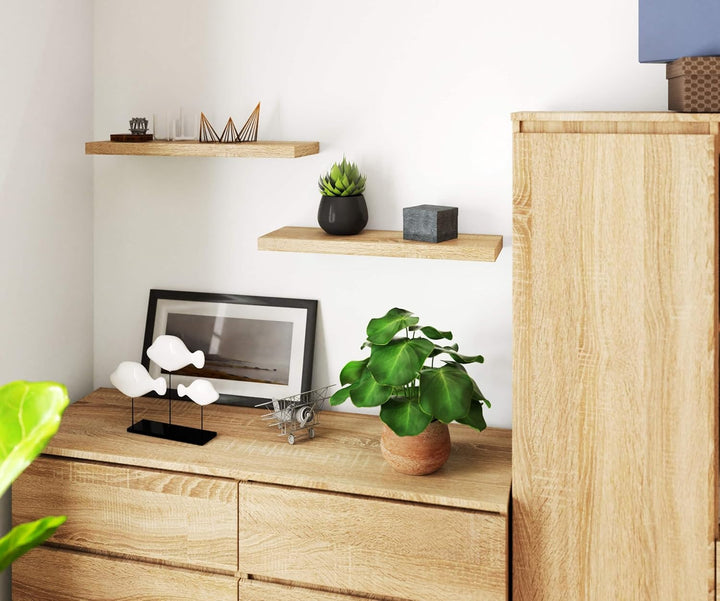 AKORD Wandregal PS-3 60 cm | Bücherregal Spielzeug Blumen Dekorationen | für Wohnzimmer Schlafzimmer