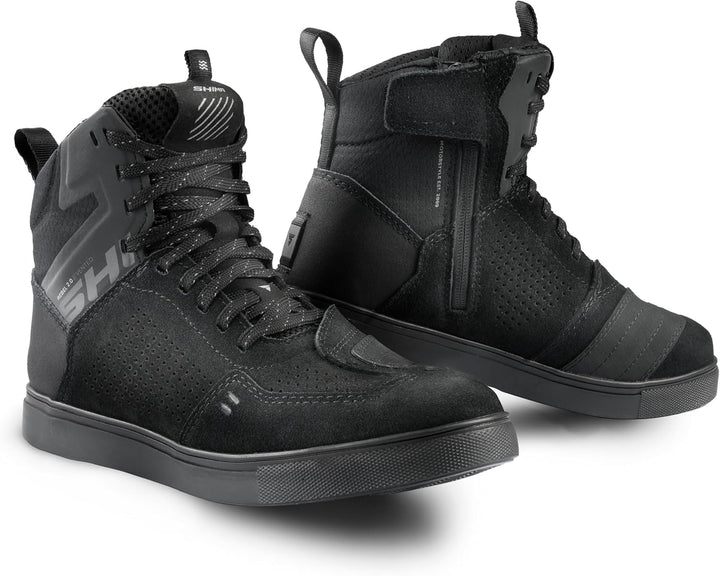 SHIMA Rebel 2.0 Motorrad Schuhe Herren Leder Belüftet Motorradstiefel Protektoren Sneaker Rutschfest