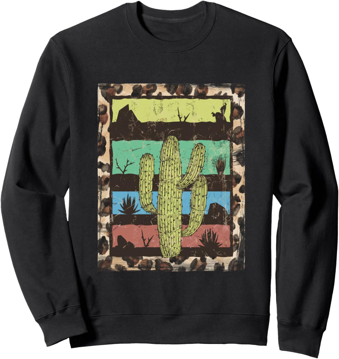 Southwest cactus desert vacation casual graphic for women Sweatshirt